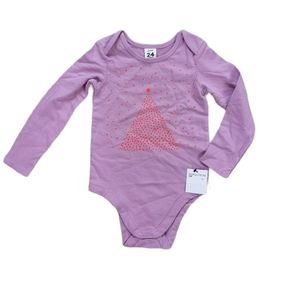 STEM Purple One Piece Christmas Tree Bodysuit Nordstrom Size 24M
